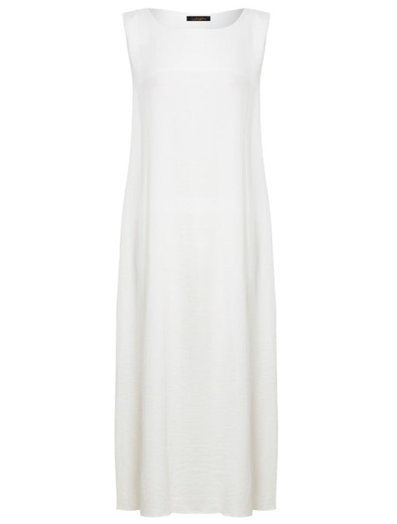 Off-White Sleeveless Slip Dress